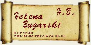 Helena Bugarski vizit kartica